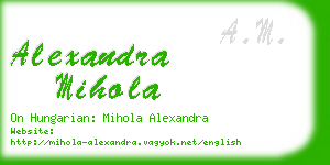 alexandra mihola business card